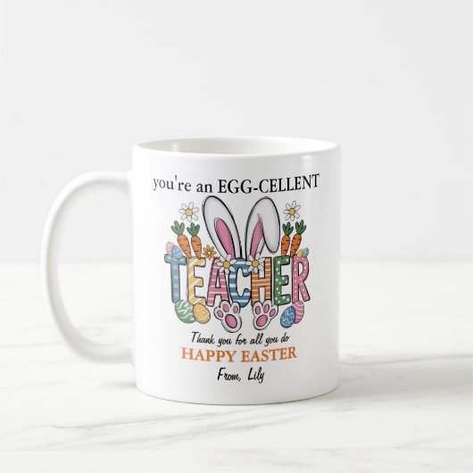 Mug Cadeau personnalisé d'appréciation de l'enseignant (Gauche)