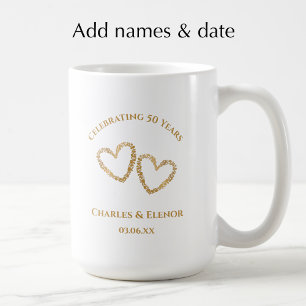 Mug Cadeau personnalisé de 50e anniversaire avec photo
