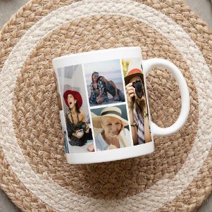 Mug Cadeau personnalisé de collage de photos moderne