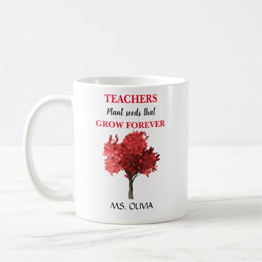 Mug Cadeau personnalisé de l'enseignant - Les enseigna (Gauche)