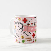 Mug Cadeau personnalisé de l'infirmière (Devant gauche)