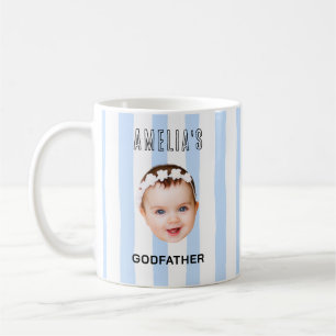 Mug Cadeau personnalisé de marraine ou parrain rayé av