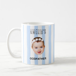 Mug Cadeau personnalisé de marraine ou parrain rayé av