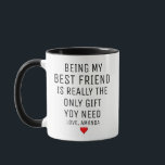 Mug Cadeau personnalisé de meilleure amie<br><div class="desc">Être ma meilleure amie est vraiment le seul cadeau dont tu as besoin,  mug personnalisé pour meilleure amie,  cadeau de départ personnalisé,  cadeaux pour meilleure amie à distance avec nom personnalisé,  cadeaux pour meilleure amie féminine tasses</div>