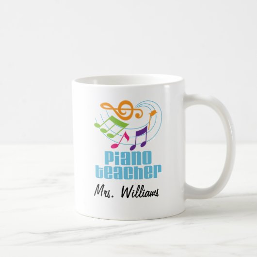Mug Cadeau personnalisé de musique de professeur de (Droite)