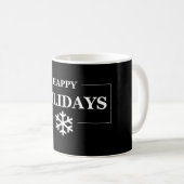 Mug Cadeau personnalisé de Noël heureux vacances (Devant droit)