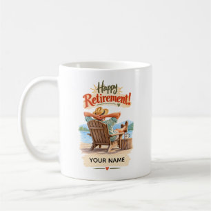Mug Cadeau personnalisé de retraite heureuse