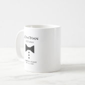 Mug Cadeau personnalisé de témoin de mariage Smoking m (Devant gauche)
