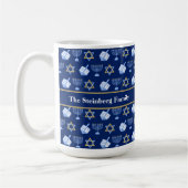 Mug Cadeau personnalisé Hanoukka Dreidel Menorah (Gauche)