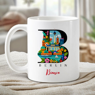 Mug Cadeau Personnalisé Lettre B Monogramme de Berlin