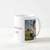 Mug Cadeau personnalisé maman baseball (Devant droit)
