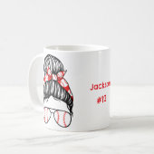 Mug Cadeau personnalisé maman baseball (Devant gauche)