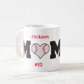 Mug Cadeau personnalisé maman baseball (Devant gauche)