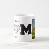 Mug Cadeau personnalisé maman baseball (Centre)