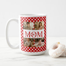 Cadeau personnalisé minimaliste Cœur rouge Maman 4