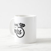 Mug cadeau personnalisé Mme écriture élégante (Devant gauche)
