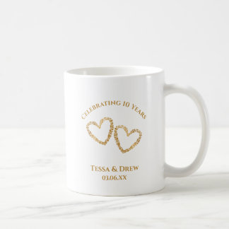 Mug Cadeau personnalisé moderne pour 10 ans de mariage