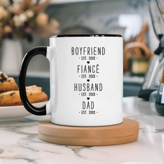 Mug Cadeau personnalisé papa jalons