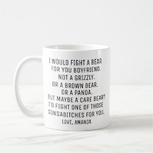 Mug Cadeau personnalisé petit ami, Petit ami drôle