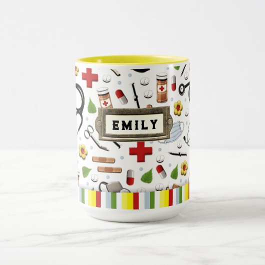 Mug Cadeau personnalisé pour infirmière (Centre)