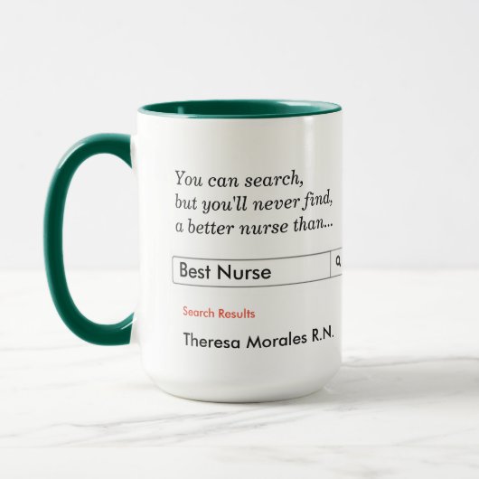 Mug Cadeau personnalisé pour les infirmières (Gauche)