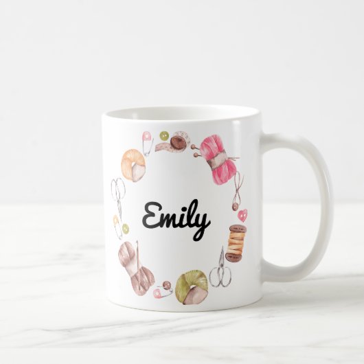 Mug Cadeau personnalisé pour les Knitters, les Tricots (Droite)