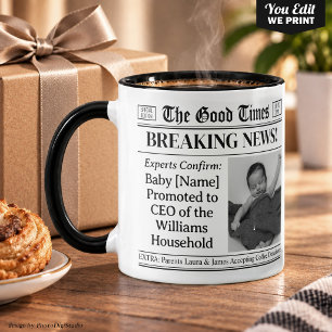 Mug Cadeau personnalisé pour nouveau-né, Cadeau pour n