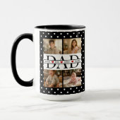 Mug Cadeau personnalisé pour papa avec 4 photos élégan (Gauche)