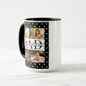 Mug Cadeau personnalisé pour papa avec 4 photos élégan (Devant gauche)