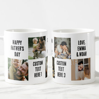 Mug Cadeau personnalisé pour papa avec 5 photos et 5 t