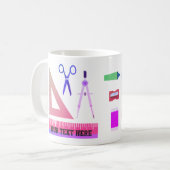 Mug Cadeau Personnalisé Prof de Maths (Devant gauche)