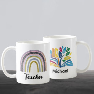 Mug Cadeau personnalisé Retour à l'école   Arc arc-en-