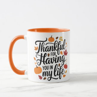 Mug Cadeau personnalisé Thanksgiving Couples Thanksgiv