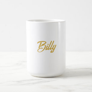 Mug Cadeau personnalisé typographie Billy Name 