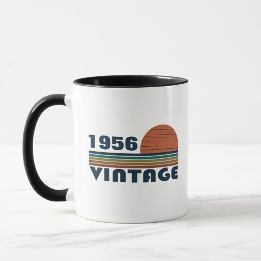 Mug Cadeau personnalisé vintage 65e anniversaire (Gauche)