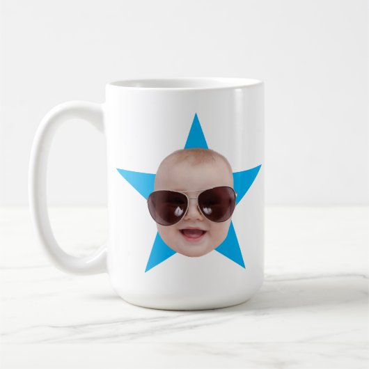 Mug Cadeau personnalisé visage Office Star personnalis (Gauche)