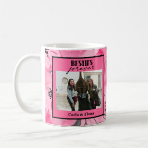 Mug Cadeau photo de meilleures amies Affiche rose