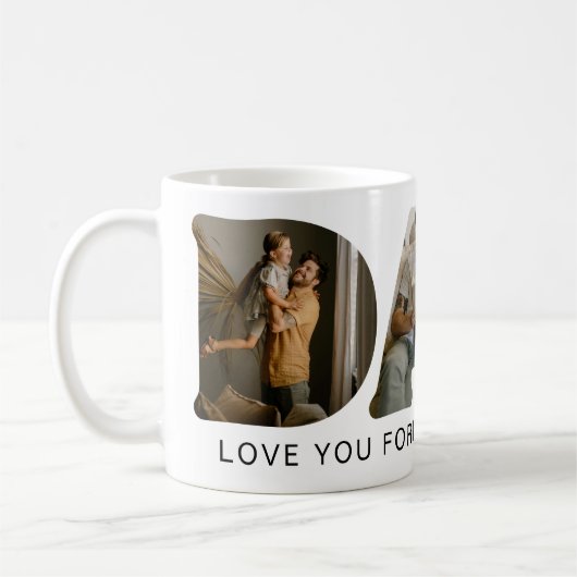Mug Cadeau photo en forme de Papa (Gauche)