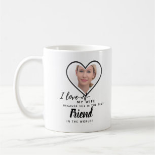 Mug Cadeau PHOTO J'aime ma femme - Meilleur ami person