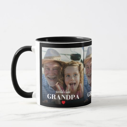 Mug Cadeau Photo Meilleur Papi du Monde (Gauche)