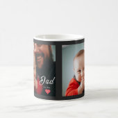 Mug Cadeau Photo Script Fun Papa Coeur Établie (Centre)