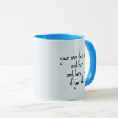 Mug Cadeau, Pingouin Roi Avec Coeur, Texte Propre, (Devant droit)