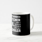 Mug Cadeau Pitcher à main gauche| Lefcher Pitcher Base (Devant droit)