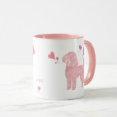 Mug cadeau Poodle Pastel pour la Saint-Valentin av (Devant droit)