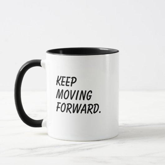 Mug Cadeau positif inspirant 'Continuez d'avancer' (Gauche)