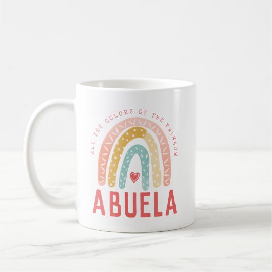 Mug Cadeau Pour Abuela | Toutes les couleurs de l'arc- (Gauche)