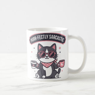 Mug Cadeau pour amateur de café avec bandana de chat c