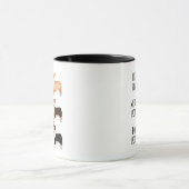 Mug Cadeau pour amateur de café Corgi Léger Moyen Fonc (Centre)