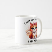Mug Cadeau pour amateur de chat drôle Je n'ai pas beso (Devant droit)