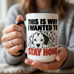 Mug Cadeau pour amateur de Dalmatien Antisocial Sarcas